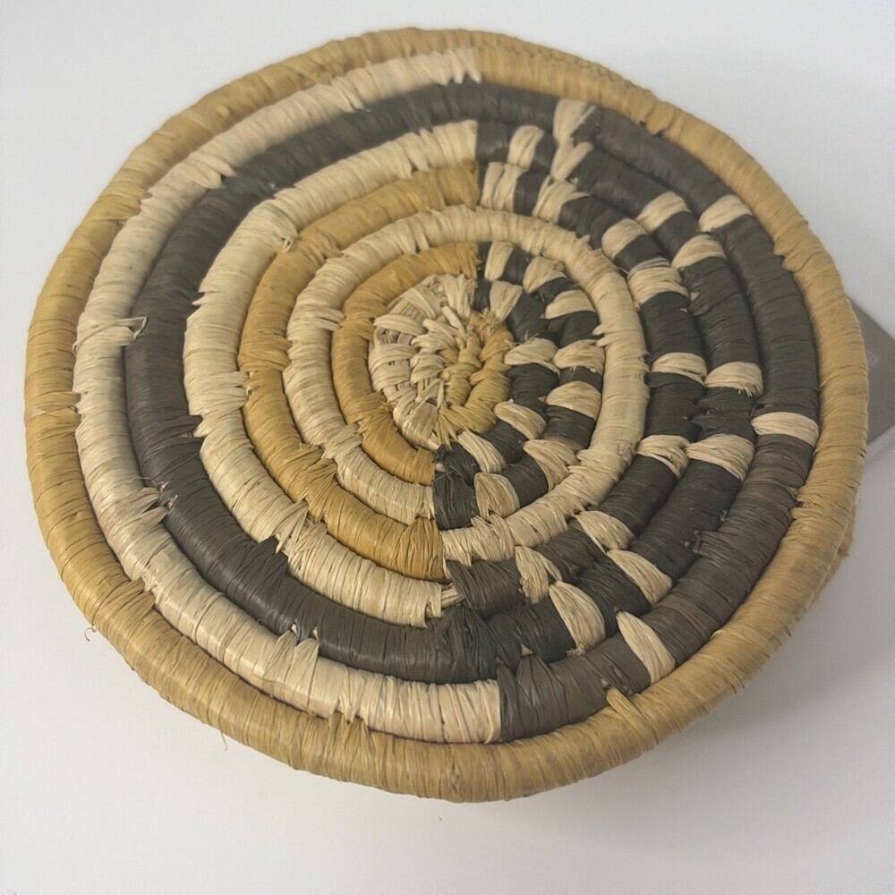 Kazi Handwoven Coasters Handmade In Uganda Set Of 4 (4”x4”)